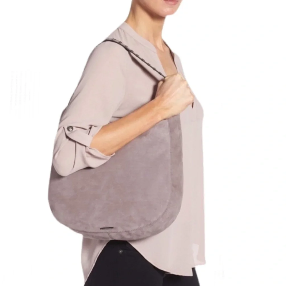 Rebecca Minkoff Lavender Leather Hobo Crossbody Studded Bag